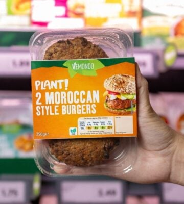 A burger from Lidl's new Vemondo Plant! plant-based line