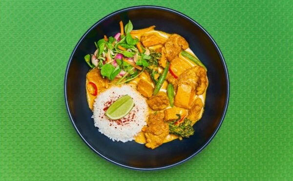 A vegan chicken curry dish from Wagamama's new vegan menu