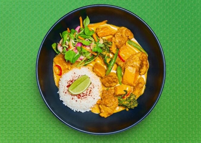 A vegan chicken curry dish from Wagamama's new vegan menu