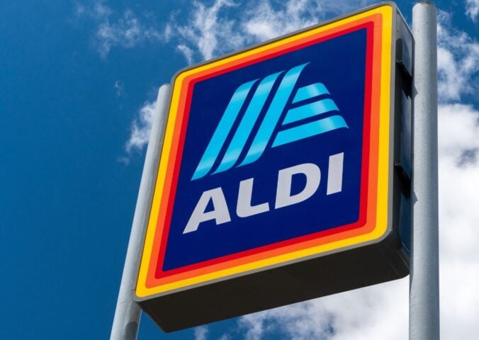 The outside of vegan-friendly budget supermarket Aldi