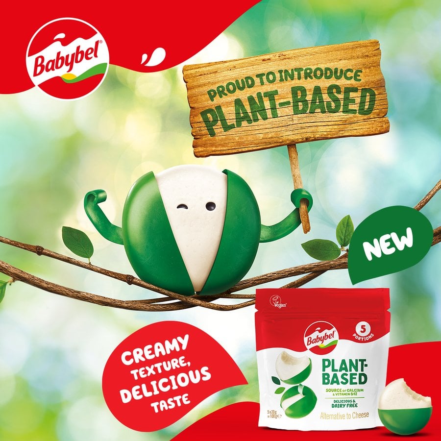 Photo shows a computer-generated graphic for Bel Group's plant-based Babybel