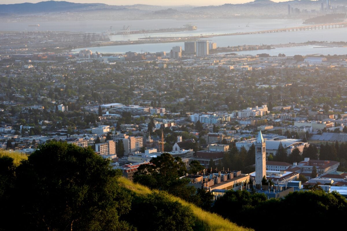 An aerial view of the city of Berkley