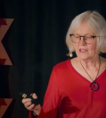 Toni MacAskill speaking at TEDx Boston's Longevity Summit