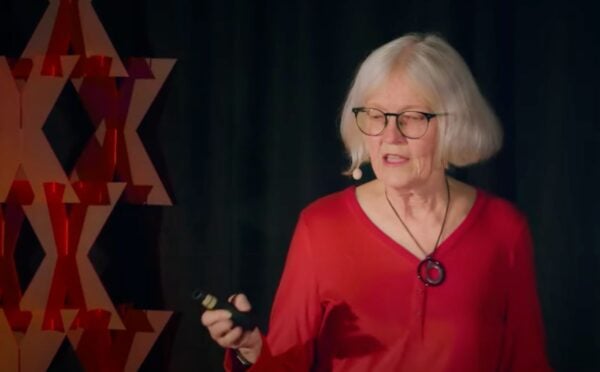 Toni MacAskill speaking at TEDx Boston's Longevity Summit