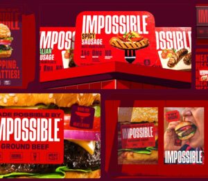 A selection of Impossible products with the red logo