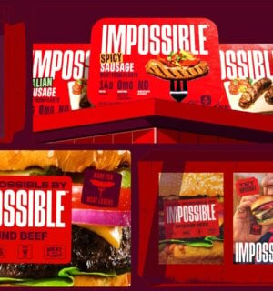 A selection of Impossible products with the red logo