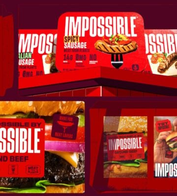 A selection of Impossible products with the red logo