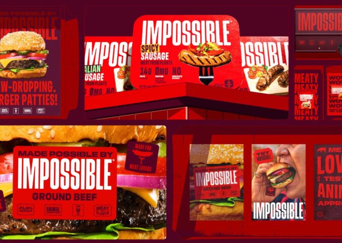 A selection of Impossible products with the red logo