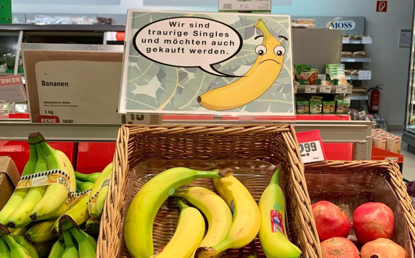 "Sad singles" banana signage from the study