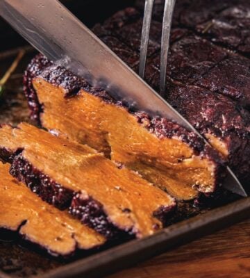 roast seitan beef braised in wine served with polenta