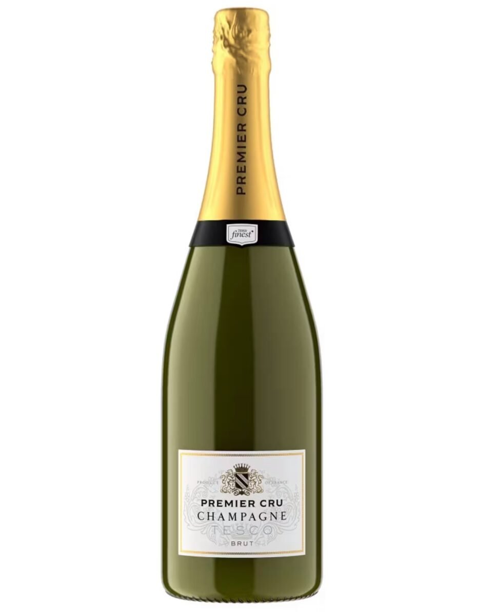 A bottle of Tesco finest champagne