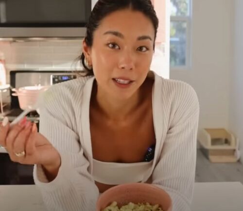 YouTuber Veggiekins creating high protein vegan meals