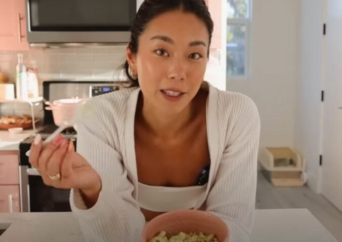 YouTuber Veggiekins creating high protein vegan meals