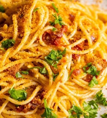 A vegan spaghetti dish from Romy London