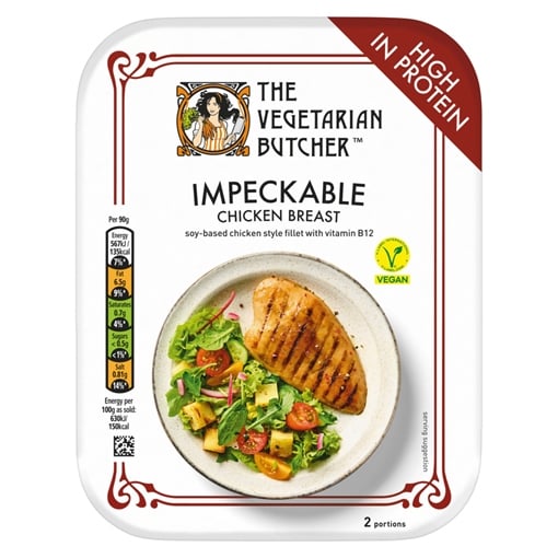 A packet of vegan chicken from The Vegetarian Butcher