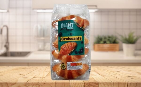 A packet of Aldi vegan croissants, which are being relaunched for Veganuary