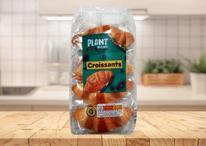 A packet of Aldi vegan croissants, which are being relaunched for Veganuary