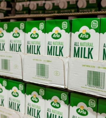 cartons of Arla milk