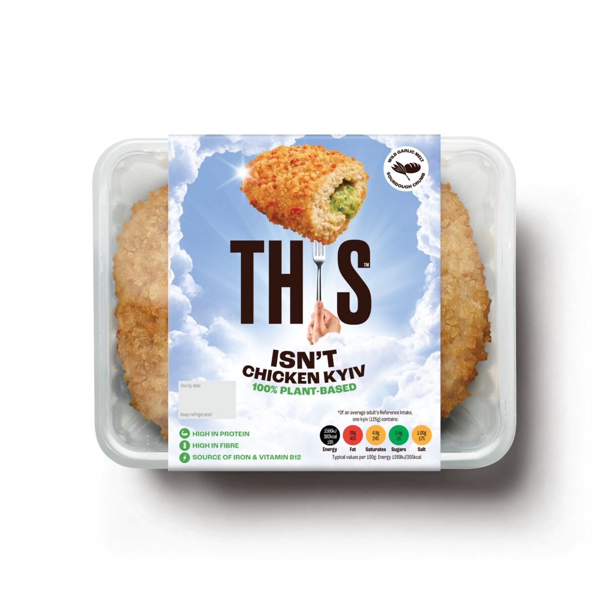 A vegan chicken kyiv from plant-based meat brand THIS