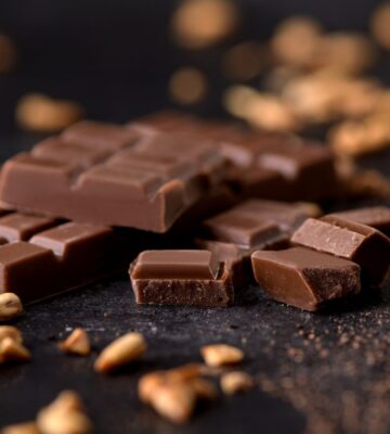 Photo shows Planet A's cocoa-free chocolate product, ChocoViva, alongside the sunflower seeds its made out of