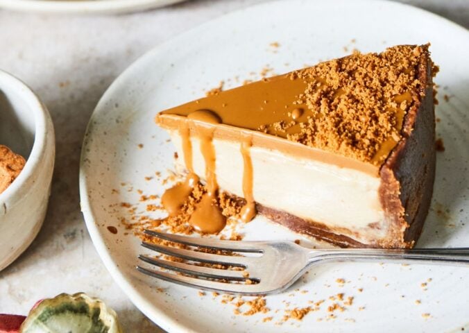 A "no bake" dairy-free cheesecake made to a plant-based recipe