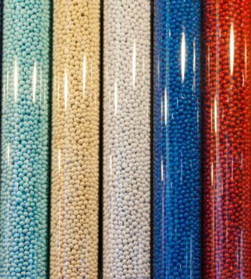 Colourful candy in tubes