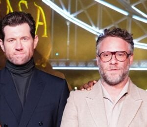 Seth Rogen and Billy Eichner on the red carpet for the new Mufasa film