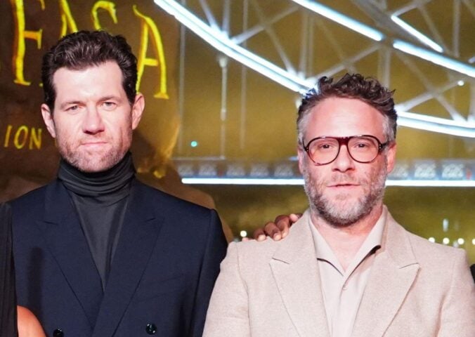 Seth Rogen and Billy Eichner on the red carpet for the new Mufasa film