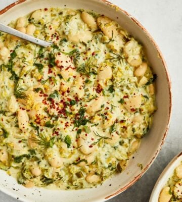 15-minute vegan dinner recipes including creamy lemon and herb beans