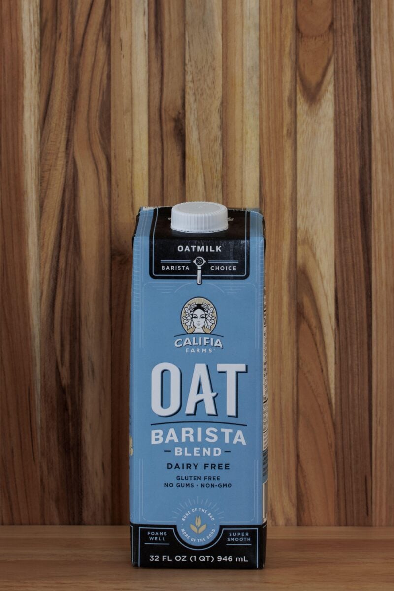 A carton of Califia Farms oat milk