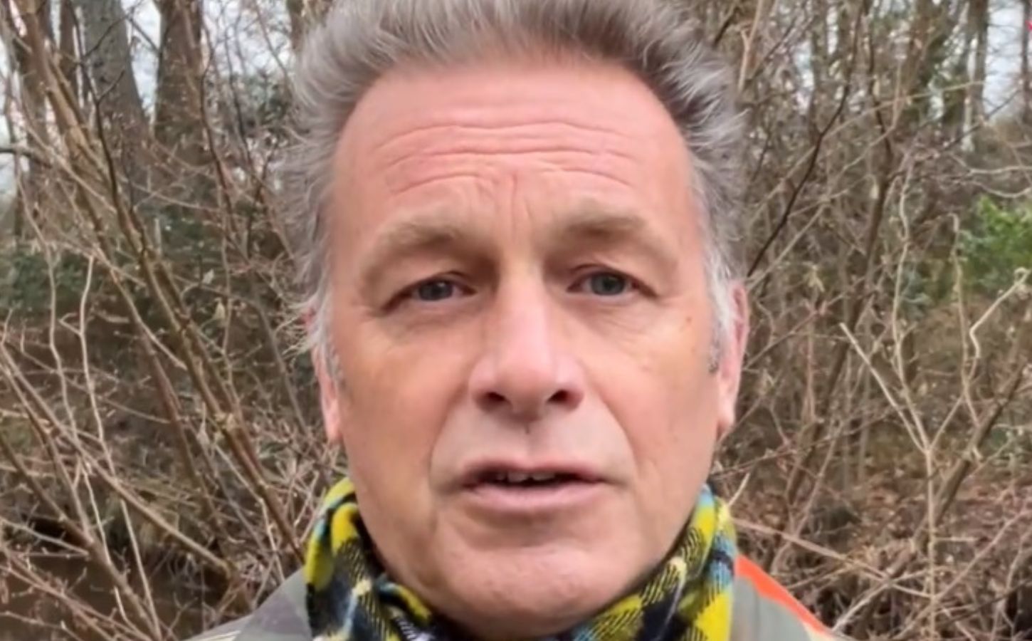 Screengrab shows Chris Packham in his video invite - posted on X - to Jeremy Clarkson asking him to participate in Veganuary 2025