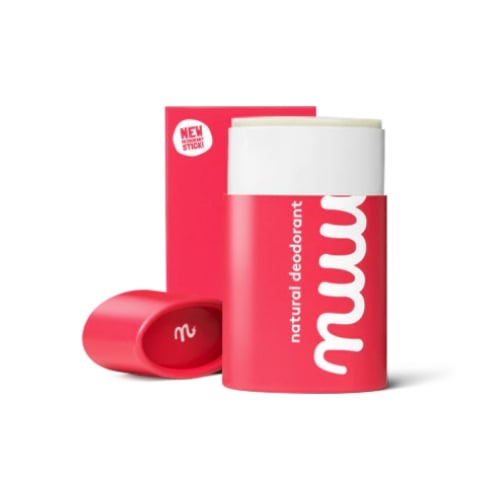 A pink packed of Nuud, which is regarded as one of the best vegan deodorants