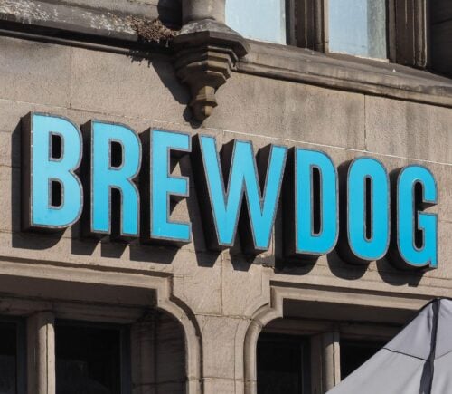 The outside of vegan-friendly pub and brewery chain Brewdog