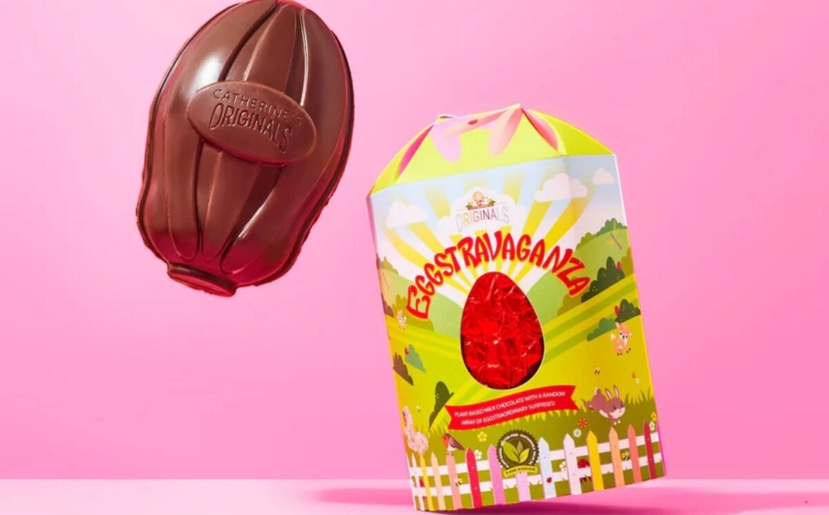 A vegan Easter egg from Catherine's Originals, thought to be the largest in the UK