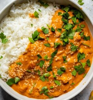 Vegan butter chickpea curry, a high protein chickpea curry recipe