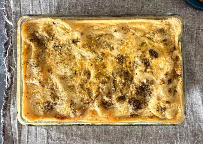 A completely vegan and dairy-free lasagna verde