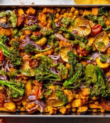 A chickpea traybake, a brain-boosting vegan recipe