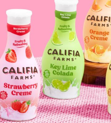 A selection of low sugar fruity dairy-free drinks from Califia Farms