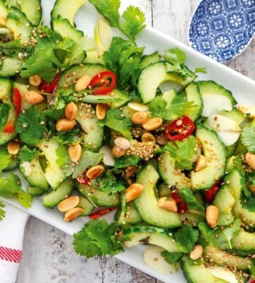 Vietnamese-style cucumber salad, part of cucumber salad recipes