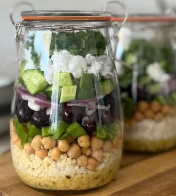 millet jarred salad for high protein vegan jarred salads