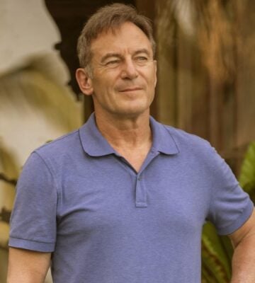 Plant-based celebrity Jason Isaacs in a still from HBO series The White Lotus