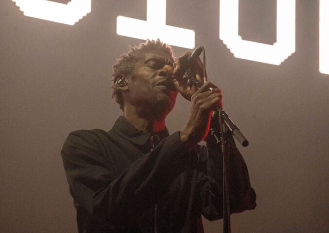 Massive Attack perform at the plant-based festival Act 1.5 in Bristol in August 2024