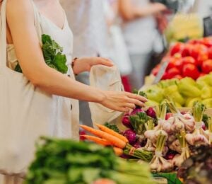 shopping for vegetables