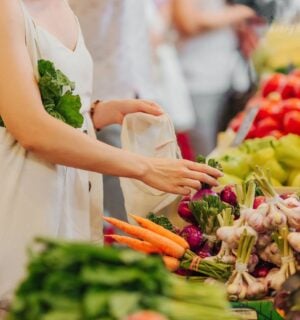 shopping for vegetables