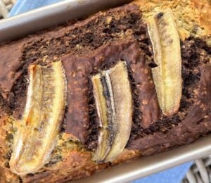 vegan amazing marble oatmeal banana bread