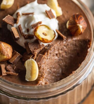 A vegan chocolate mousse made with black beans