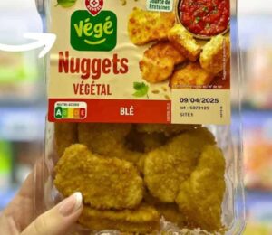 A packed of vegan nuggets from French supermarket E.Leclerc's new plant-based line