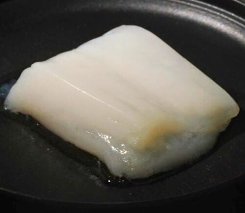 Photo shows the piece of cultivated chicken grown using an artificial circulatory system