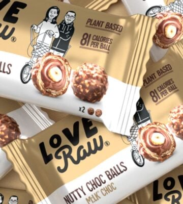A selection of LoveRaw ferrero-rocher-style balls