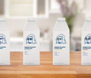 A selection of Minor Figures oat drinks on a kitchen counter